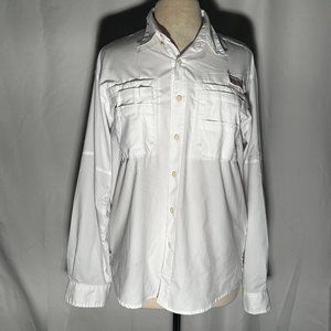 White Columbia Fishing Top Mens Size S